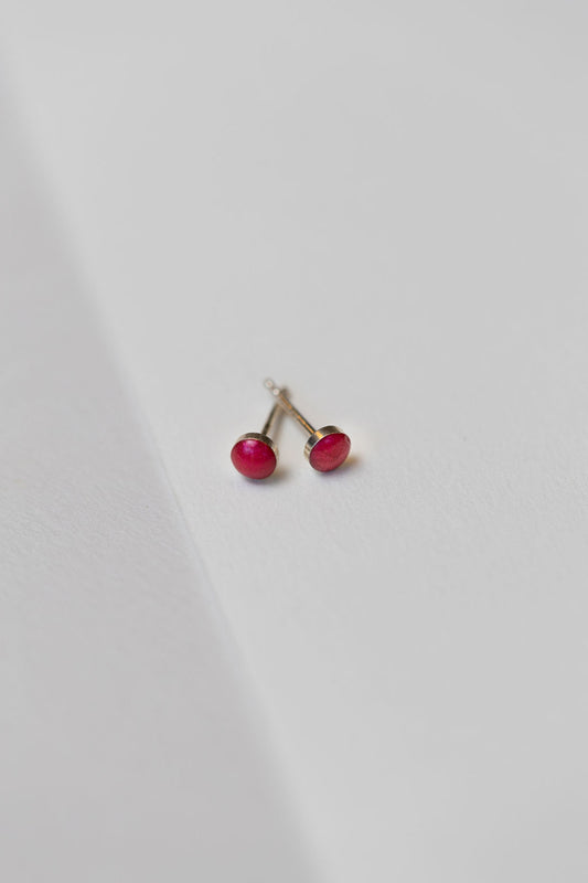 Raspberry Sterling Silver earrings