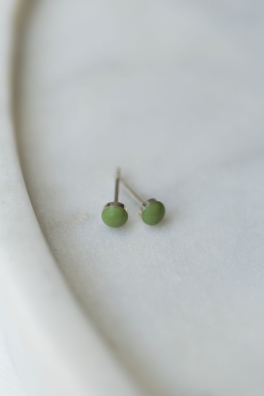 Olive Sterling Silver Earrings